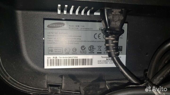 Монитор Samsung Syncmaster T190 19 дюймов