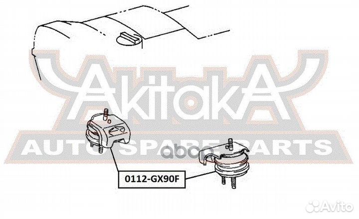 Подушка двигателя передняя 0112GX90F asva