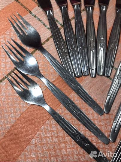 Набор Вилки ножи СССР 12шт нержав. Цена за все