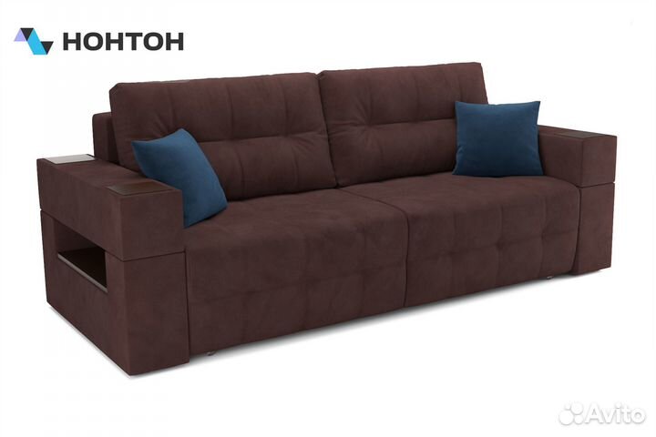 Диван еврокнижка Венеция коричневый