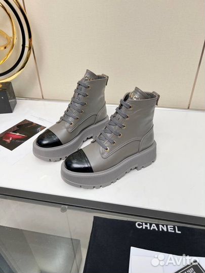 Ботинки демисезонные кожаные Chanel Премиум