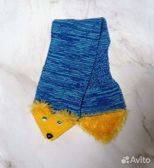 Детский шарф лисичка вязаный