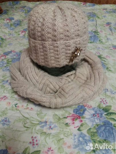 Комплект шапка+снуд