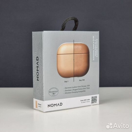 Кожаный чехол Nomad Modern Leather Case для AirPod