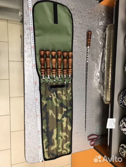 Набор шампуров в чехле из нержавейки