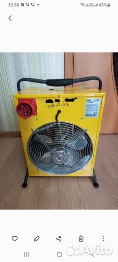 Тепловентилятор электрический на 15 кВт., 380 В