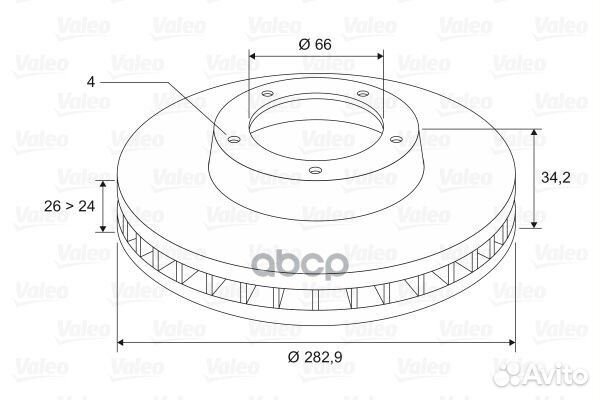 VL297693 диск тормозной переднийCitroen C5, Pe