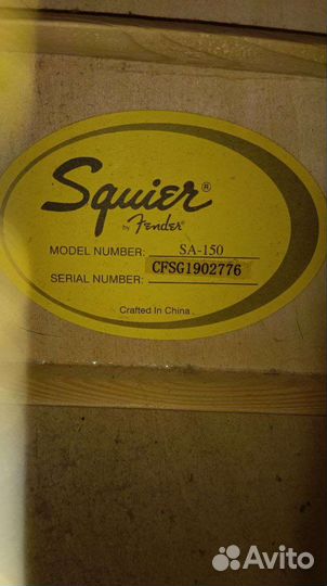 Акустическая гитара fender squier sa 150