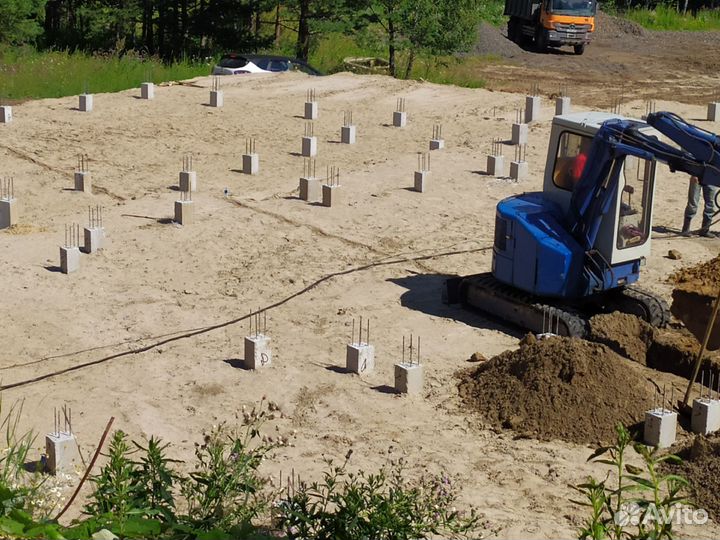 Монтаж забивных жби свай, жби сваи