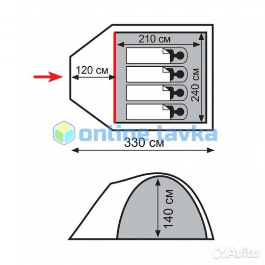 Палатка Totem Chinook 4 (V2)