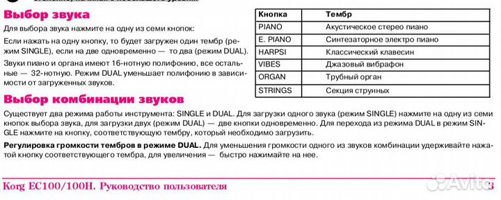 Цифровое пианино Korg с синтезатором Yamaha