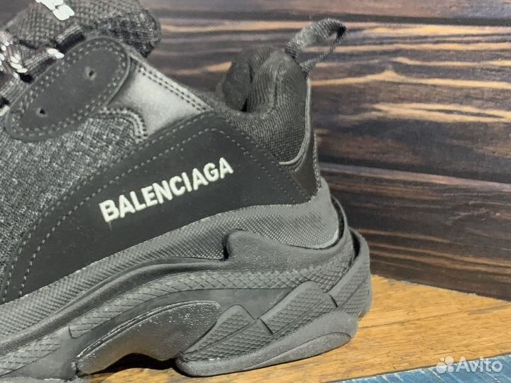 Женские кроссовки Balenciaga Triple S Black new