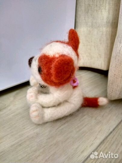 Авторская игрушка собачка ручная работа валяная