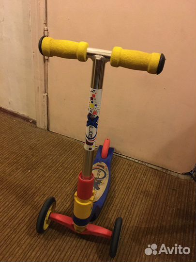 Самокат детский трехколесный складной бу