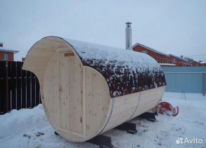 Баня-бочка под ключ