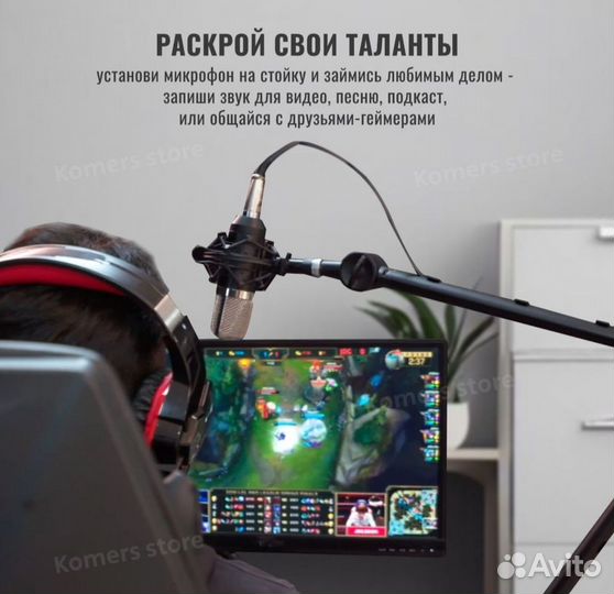 Пантограф стойка для микрофона Ridberg Zoom