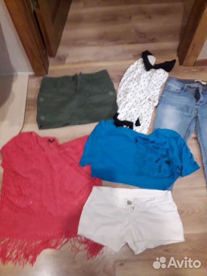 Качественные вещи пакетом джинсы,шорты и др р42-44