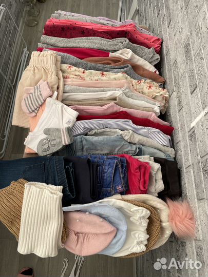 Детские вещи пакетом для девочек 110 37 предметов