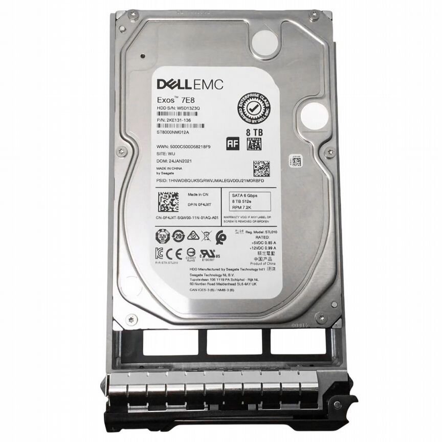 [0F4JXT] Жесткий Диск Dell 0f4jxt 8tb SATA3 3,5" Hdd