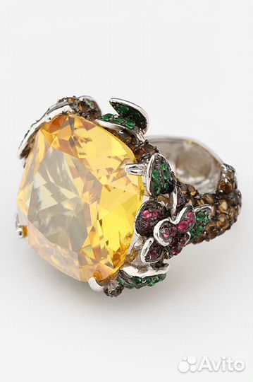 Новое Серебр. Кольцо Selebrity 16 р-р Фианит Видео