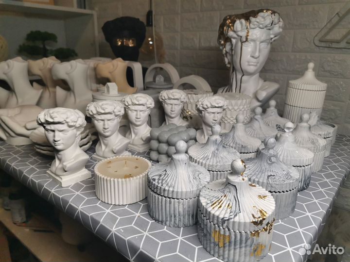 Кашпо из гипса