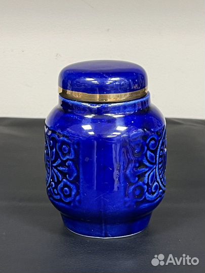 Чайница керамическая кобальт 11,3 см