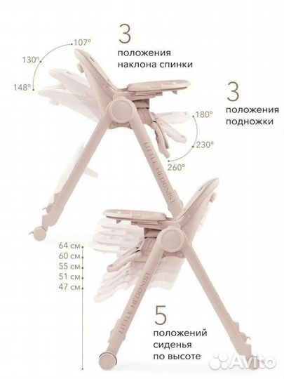 Стульчик для кормления happy baby berny lux