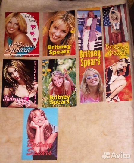 Календарики Бритни Спирс закладки 2000 2001 2002 г