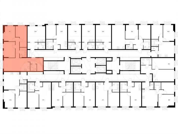 3-к. квартира, 78 м², 6/25 эт.