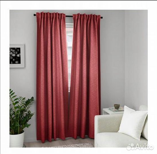 Шторы вилборг икеа красные