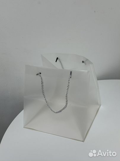 Прозрачный подарочный пакет для торта и подарков