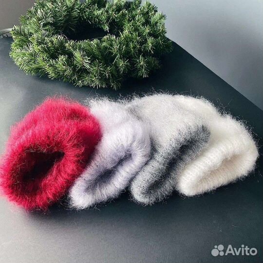 Шапка Облачко, варежки, снуды