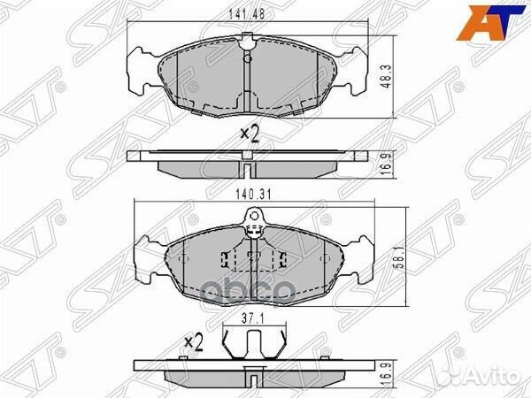 Колодки тормозные перед daewoo lanos 97