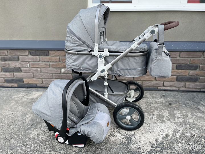 Коляска 3 в 1 с перекидной ручкой