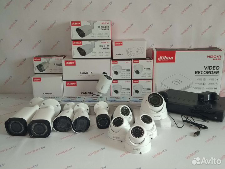 11 уличных Камер видеонаблюдения 4\1Мп Dahua
