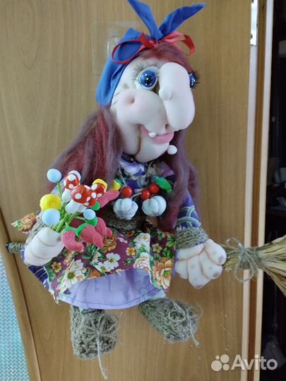 Баба Яга, Игрушка, поделка, интерьерная игрушка