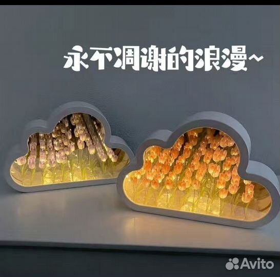 Ночник облако с тюльпаноми