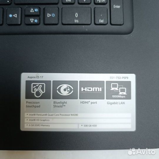 Ноутбук Acer Aspire ES17 ES1-732-P5F9