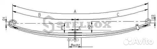 Лист коренной перед 2/30x90x66 937+1093 D20 RVI