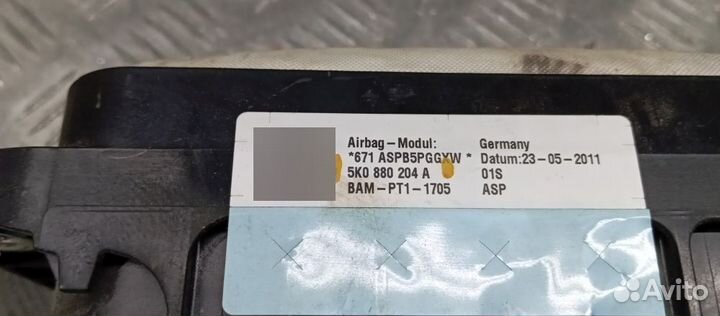 Подушка безопасности пассажира Volkswagen Tiguan