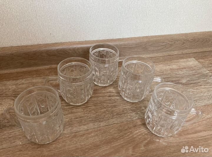 Стаканчики с ручкой Хрусталь