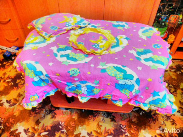 Одеяльце и подушечка для новорожденных детей