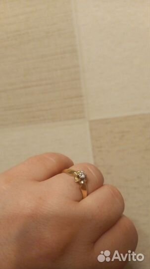 Золотой комплект 585 с бриллиантами