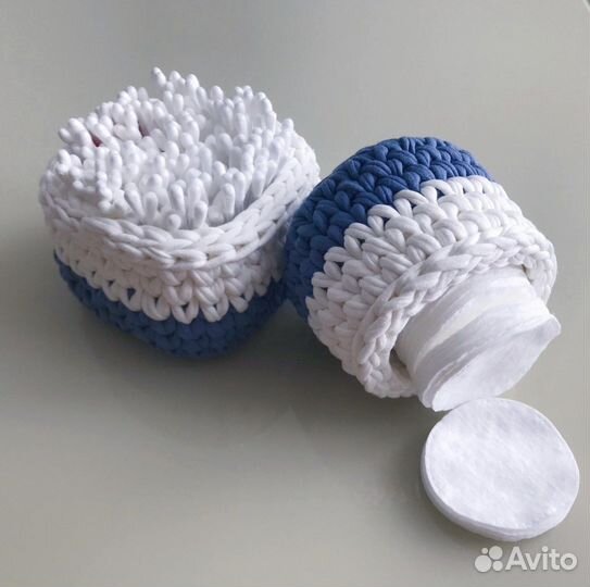 Корзиночки из трикотажной пряжи