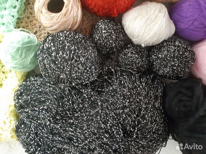 Пряжа нитки для вязания рукоделия пакетом 1,5 кг