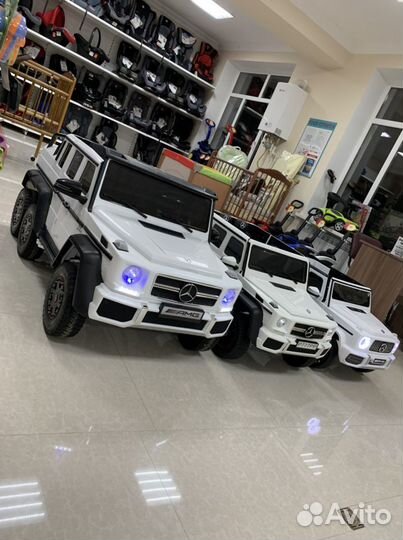Электромобиль детский Mersedes Benz G63 гелик новы