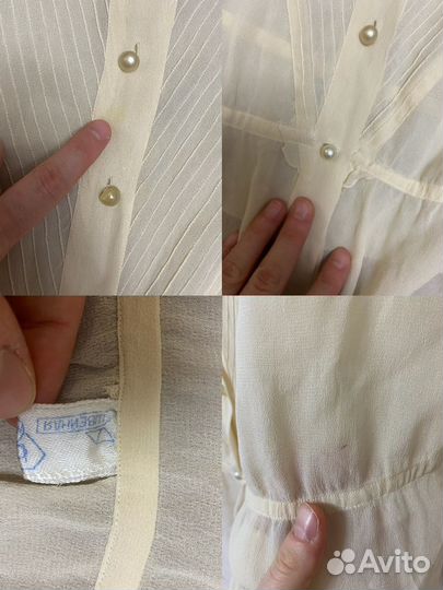 Винтажная рубашка блузка блуза СССР ретро