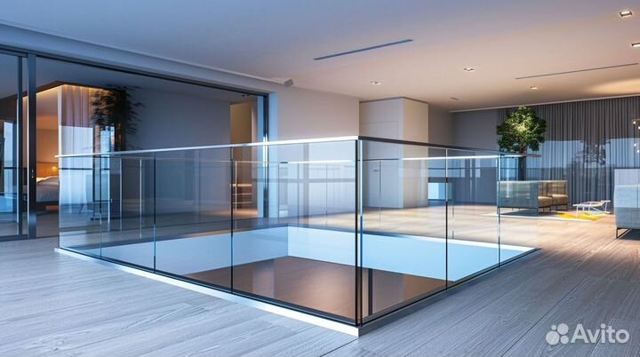 Стеклянные ограждения для лестницы