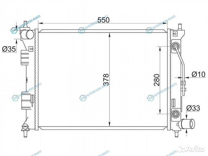 HY00011 Радиатор hyundai elantraavante 11-I30 12-K