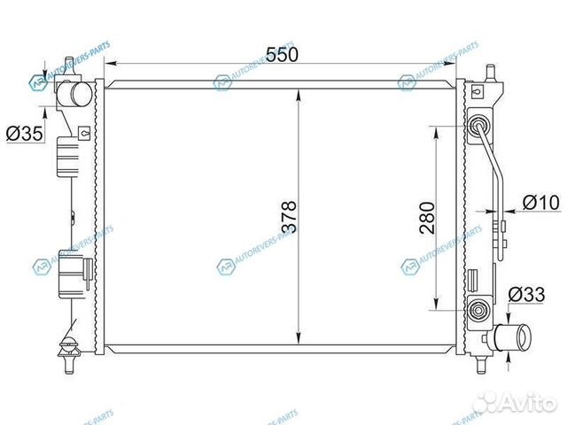 HY00011 Радиатор hyundai elantraavante 11-I30 12-K